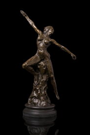 ブロンズ像　飛びそうな裸の少女　名品　インテリア家具　置物　彫刻　銅像　彫像　美術品フィギュア贈り物 プレゼント
