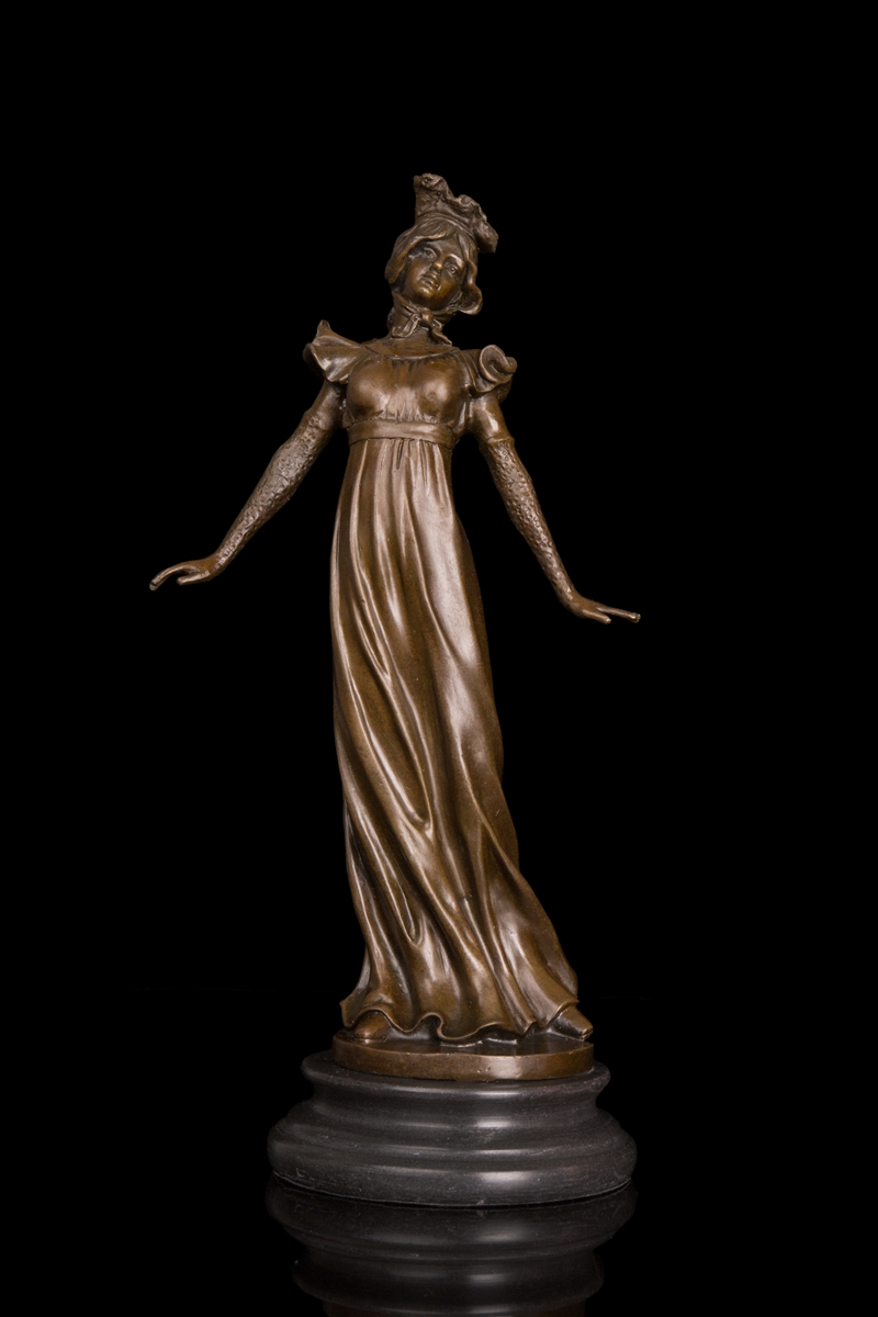 本物 送料無料 超人気ブロンズ像 セール特別価格 女神 名品 インテリア 彫刻 銅像