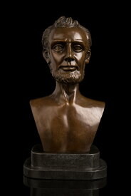 ブロンズ像　リンカーン胸像　30.5cm名品　インテリア家具　置物　彫刻　銅像　彫像　美術品フィギュア贈り物 プレゼント