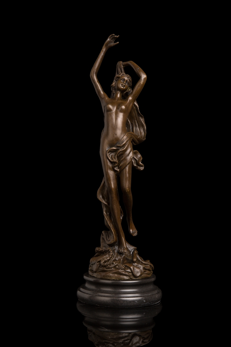 ブロンズ像 裸少女 40cm名品 インテリア家具 置物 銅像 品数豊富 彫像 『4年保証』 プレゼント 美術品フィギュア贈り物 彫刻