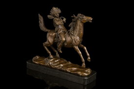 【送料無料】大人気ブロンズ像　馬に乗る男子　インテリア家具　置物　彫刻　銅像　彫像　美術品フィギュア贈り物 プレゼント