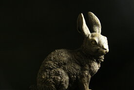 【送料無料】大型ブロンズ像　ウサギ　32cmD.Weimer　大名品　インテリア家具　置物　彫刻　銅像　彫像　美術品フィギュア贈り物 プレゼント