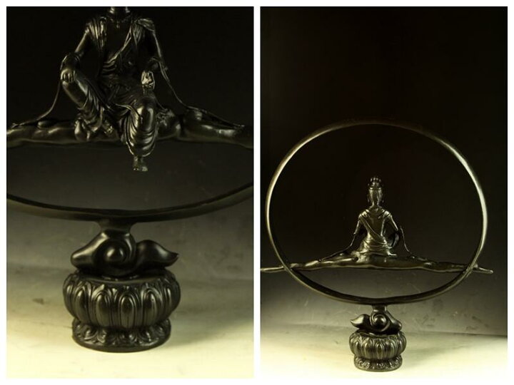 楽天市場】【送料無料】仏教美術 大型水月観音菩薩像 細工 銅製 44cm 