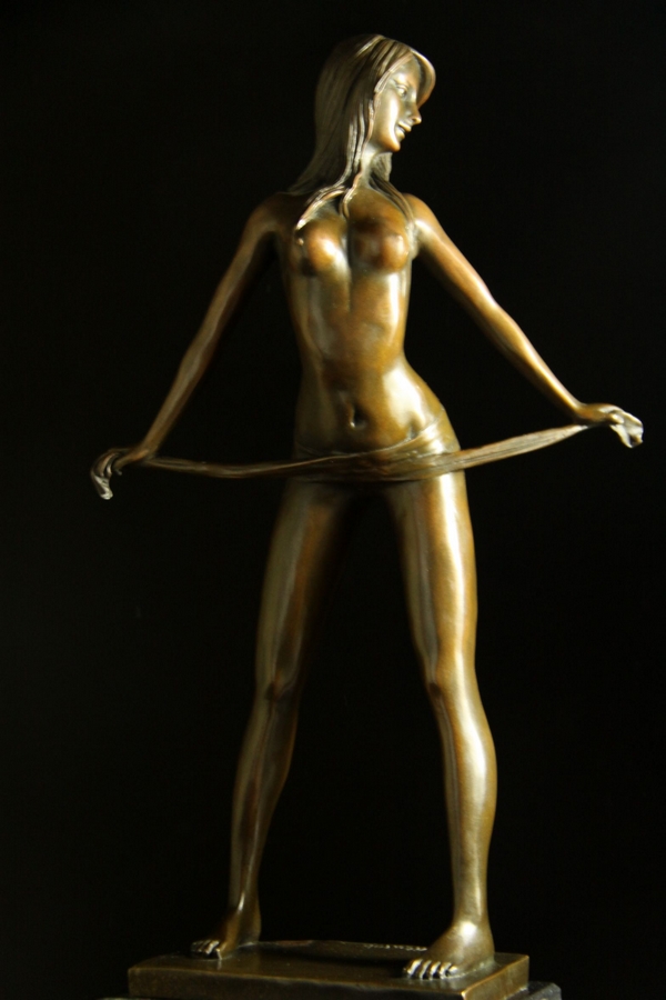 当店特典行き 大型ブロンズ像 セクシーな裸女 数量限定インテリア彫刻フィギュア 彫刻/オブジェクト
