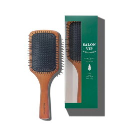 サロンヴィップ ナチュラルウッドブラシ - NEW - SALON VIP くし ヘアケア くせ毛 うねり毛 スカルプケア 母の日 誕生日 プレゼント ギフト 引越し祝い ホワイトデー