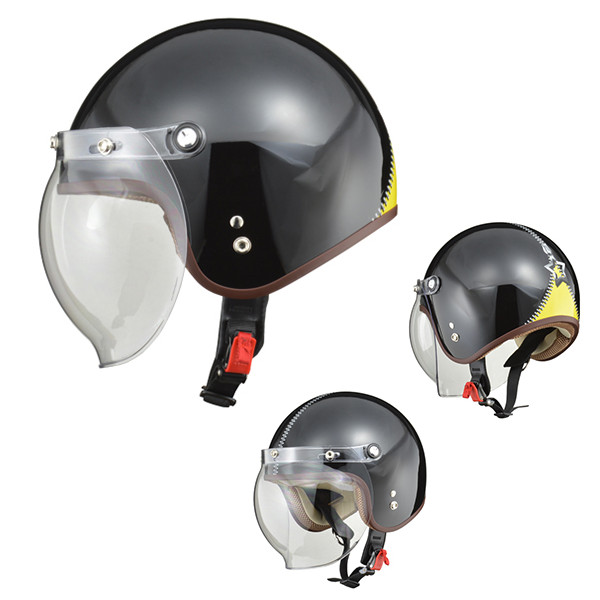 LEAD リード工業 豊富な品 ジェットヘルメット バイク用 お得セット NOVIA ジップブラック