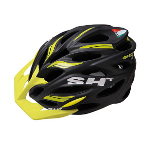 SH+ SHOT R1 ショットR1 バイザー付 ヘルメット BLACK/YELLOW MATT JCF公認