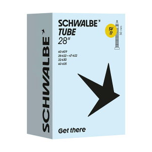 SCHWALBE �V�������x �`���[�u SV17 700x28-45C, 700x38B, 27x1-1/2, 27x1-1/4 (40-609, 28/30/32/37/42/47-622, 32-630, 40-635) ����50mm �Œ莮