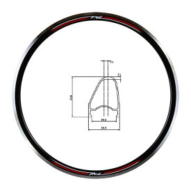 TNI ティーエヌアイ AL31W アルミリム (TL/WO) 700C オフセット チューブレスレディ/クリンチャー