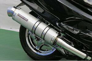 マジェスティ125(MAJESTY) GGタイプマフラー レーシングタイプ ホワイトカーボン ASAKURA(浅倉商事)