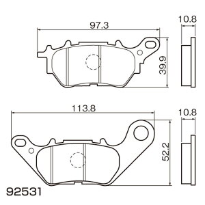 YZF-R25/ABS(15〜18年) ゴールデンパッドχ(ブレーキパッド)リア用 DAYTONA(デイトナ)