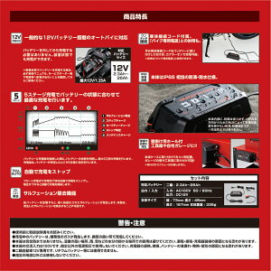 スイッチングバッテリーチャージャー12V(回復微弱充電器)DAYTONA(デイトナ)