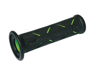 PROGRIP(プログリップ)スーパーバイクグリップ717タイプエンド貫通耐震ゲルブラック/グリーンDAYTONA(デイトナ)