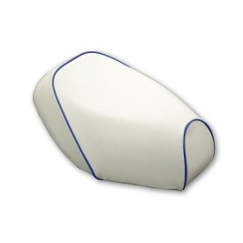 リトルカブ（CUB）C50 張替タイプ 国産シートカバー 白カバー・青パイピング GRONDEMENT（グロンドマン）