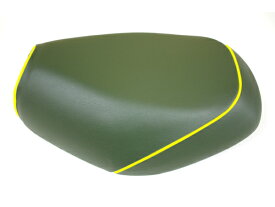 ジョルノクレア（AF54） 被せタイプ 国産シートカバー ダークグリーン/黄色パイピング GRONDEMENT（グロンドマン）