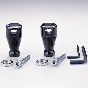 シャドウ400/クラシック/ カスタム、シャドウスラッシャー400 3インチ ドラッグポスト ベーシック ブラッククローム HURRICANE(ハリケーン)