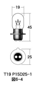 白熱電球 ヘッド球 12v-15/15w T19 P15D25-1 クリア 10個セット M＆H（マツシマ）