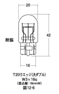 ���M�d�� �E�G�b�W�_�u���� 12v- 21/5w �i�ϐU�j T20 �E�G�b�W�i��_�u���j ���b�h 10���� M��H�i�}�c�V�}�j