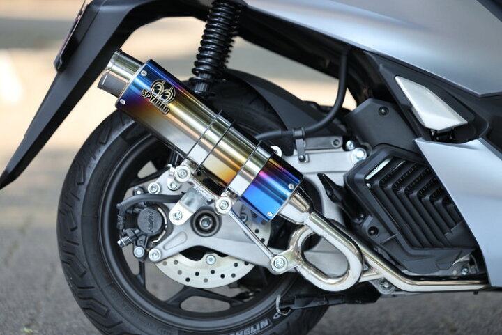 楽天市場】PCX125（2BJ-JK05） PURE SPORT S チタンブルーマフラー SP 