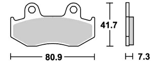 XLR250 �X�g���[�g�i�Z���~�b�N�j�u���[�L�p�b�h �t�����g�p E104 SBS�i�G�X�r�[�G�X�j