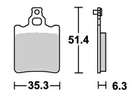 Aprilia RS50（99～05年） ストリート（セラミック）ブレーキパッド リア用 574HF SBS（エスビーエス）