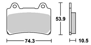 ���[�h�X�^�[1700�iROADSTAR�j04�N�` �X�g���[�g�i�Z���~�b�N�j�u���[�L�p�b�h ���A�p 590HF SBS�i�G�X�r�[�G�X�j