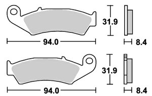 623LS �X�g���[�g�G�N�Z���i�V���^�[�j�u���[�L�p�b�h SBS�i�G�X�r�[�G�X�j