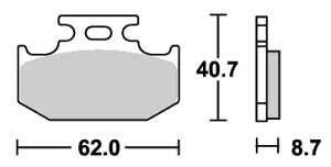 WR250Z�i92�N�j �I�t���[�h�i�V���^�[�j�u���[�L�p�b�h ���A�p 632SI SBS�i�G�X�r�[�G�X�j