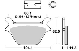 ソフテイル（SOFTAIL） ストリート（セラミック）ブレーキパッド リア用 669HF SBS（エスビーエス）