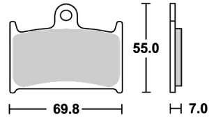 RF900�ER �X�g���[�g�G�N�Z���i�V���^�[�j�u���[�L�p�b�h �t�����g�p 714HS SBS�i�G�X�r�[�G�X�j