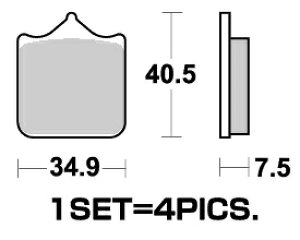 DUCATI 998 MONSTER S4Rs�i06�N�j �X�g���[�g�G�N�Z���i�V���^�[�j�u���[�L�p�b�h �t�����g�p 762HS SBS�i�G�X�r�[�G�X�j