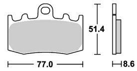 BMW R1150GS/GS Adventure（02年～） ストリート（セラミック）ブレーキパッド フロント用 796HF SBS（エスビーエス）