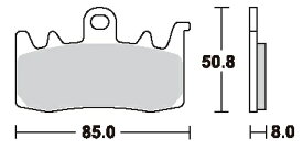 DUCATI Scrambler800（15年～） ストリートエクセル（シンター）ブレーキパッド フロント用 900HS SBS（エスビーエス）