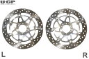 CB400FOUR フロントブレーキディスクローター左右セット（インナー シルバー） U-CP（ユーシーピー）