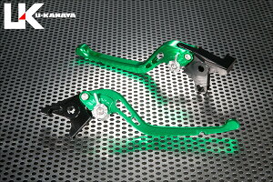 GPタイプ ロングアルミビレットレバーセット グリーン(ツヤあり) U-KANAYA ジクサー250/ジクサーSF250