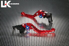 CBR400R（NC47） GPタイプ ショートアルミビレットレバーセット（レッド） U-KANAYA