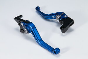 マグナ250(V-TWIN MAGNA) スタンダードタイプ ショートアルミビレットレバーセット マットブルー U-KANAYA