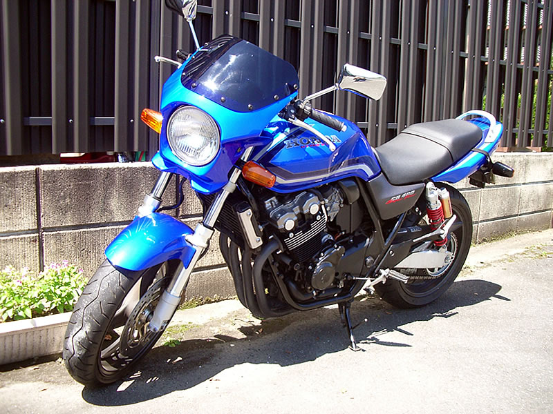 CB400SF 汎用ビキニカウル DS-01 typeエアロ スモークスクリーン（キャンディーフェニックスブルー単色塗装）PB-284C WORLD  WALK（ワールドウォーク） バイク メンテ館