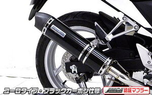 CBR250R(JBK-MC41)11〜13年 スリップオンマフラー ユーロタイプ ブラックカーボン JMCA認証 ウイルズウィン(WirusWin)
