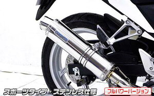 CBR250R(JBK-MC41)11〜13年 スリップオンマフラー スポーツタイプ ステンレス (フルパワーバージョン) ウイルズウィン(WirusWin)
