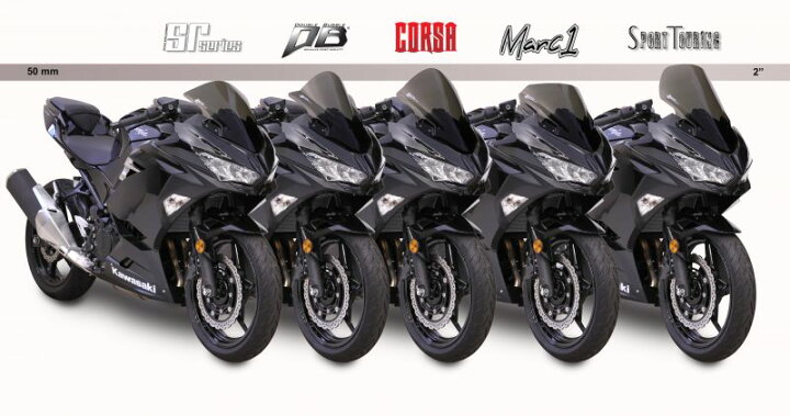 楽天市場】Ninja400（ニンジャ）18年 スクリーン スポーツツーリング 