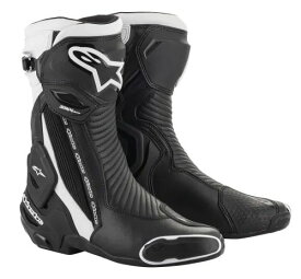 アルパインスターズ SMX PLUS V2 BOOT レーシング ブーツ ブラック/ホワイト 40/25.5cm バイク 靴 くつ 軽量 軽い 通気性 レース ツーリング アルパイン