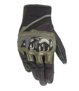 アルパインスターズ CHROME GLOVE グローブ ブラック/フォレスト M バイク ツーリング 春 夏 手袋 スマホ対応