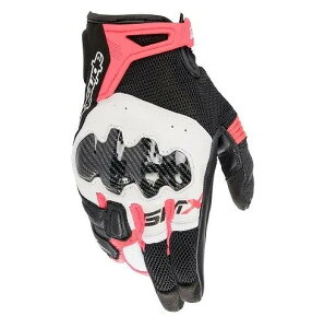 アルパインスターズ STELLA SMX-R GLOVE グローブ ブラック/ホワイト/ディーバピンク L 女性用 バイク ツーリング メッシュ 手袋 スマホ対応 レディース