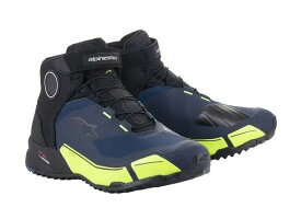 アルパインスターズ CR-X DRYSTAR RIDING SHOES ブラック/ダークブルー/イエローフロー US8.5/26cm バイク ツーリング 靴 くつ 防水