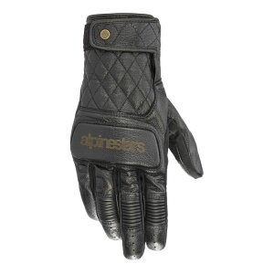 アルパインスターズ 8059175198441 BRASS LEATHER GLOVE 10 ブラック L バイク グローブ 手袋 レザー プロテクター スマホ タッチ