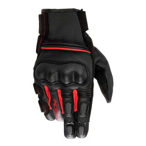 アルパインスターズ 8059347145228 PHENOM LEATHER GLOVE 1303 ブラック/ブライトレッド L バイク グローブ 手袋 レザー プロテクター