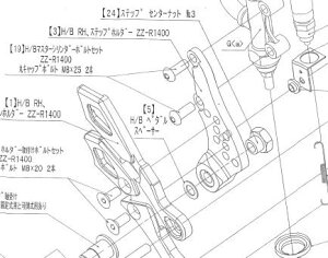 BEET 9113-K87-00 �}�X�^�[�V�����_�[�{���g�Z�b�g ZZR1400 �o�C�N ��C �p�[�c