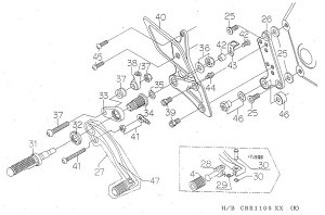 BEET 9096-H49-20 �n�C�p�[�o���N RH �z���_�[��t�{���g�Z�b�g CBR-XX �V���o�[ �r�[�g �o�C�N �p�[�c �J�X�^�� �n�C�p�[�o���N �u���[�L��