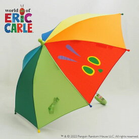 EC-217B はらぺこあおむし 子供用傘 カラフル 40cm キッズ 幼稚園 小学生 男の子 女の子 雨傘 長傘 透明窓
